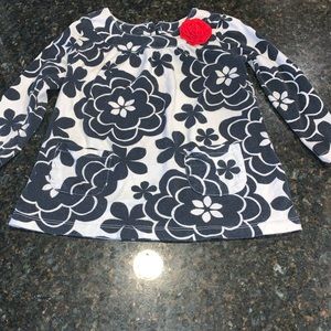 Retro girls 3 T demosk keyhole back top shirt set